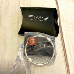 Ashley Bridget - Clemson Hinge Bangle Bracelet Silver Plated 1210-AB23008A NEW
